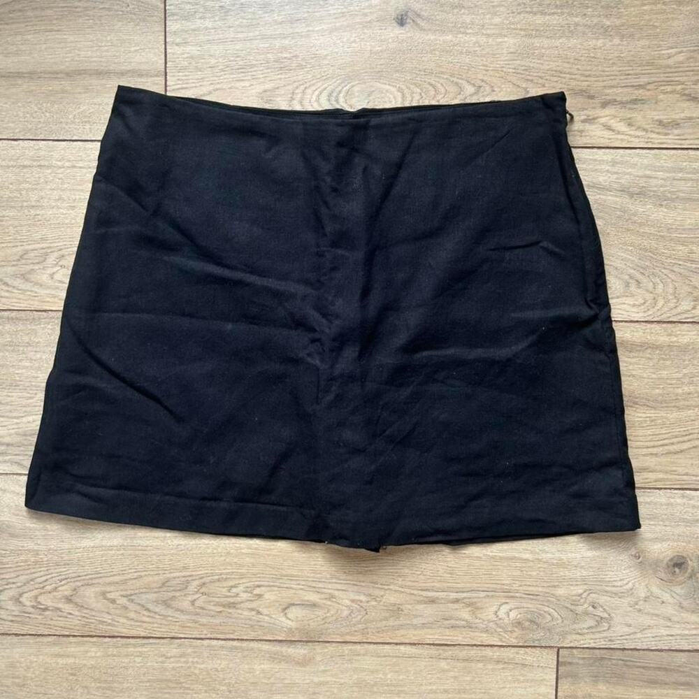 Gap black linen blend mini
